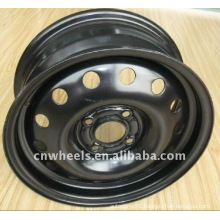 steel wheel rims for car, 15X6J,16X6.5J black wheel